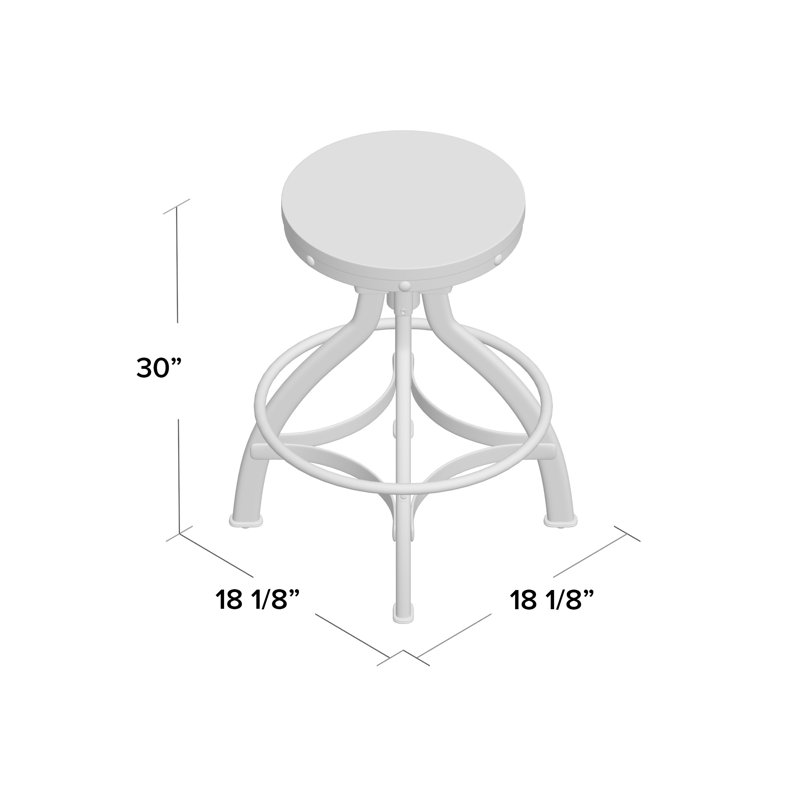 Williston Wellman Adjustable Height Swivel Bar Stool & Reviews
